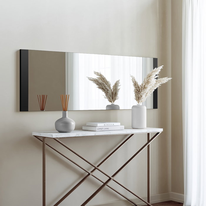 Hanah Home Espejo Decorativo Basic Negro 40x120 cm MDF